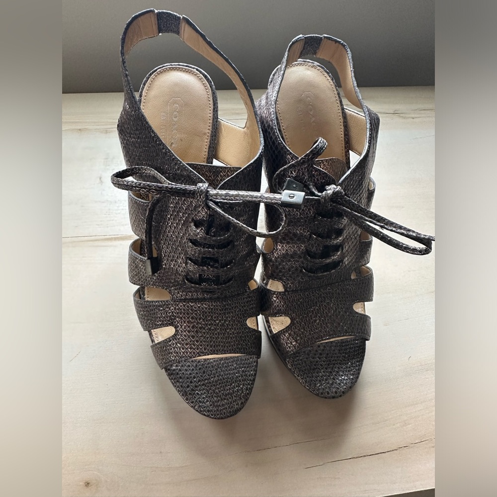 Coach Sandals Metallic Bronze